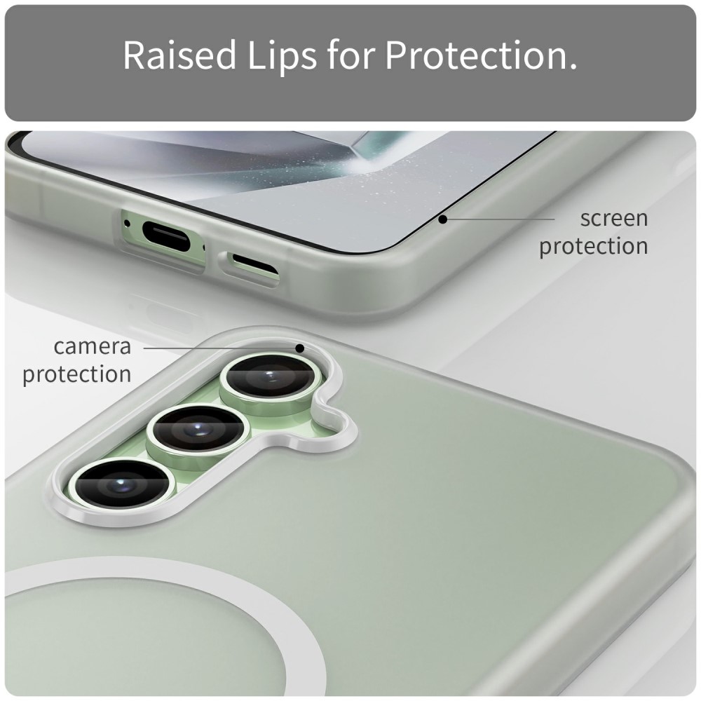 Kryt na Samsung Galaxy S24 FE gumový Magnetic (podpora MagSafe) bílý