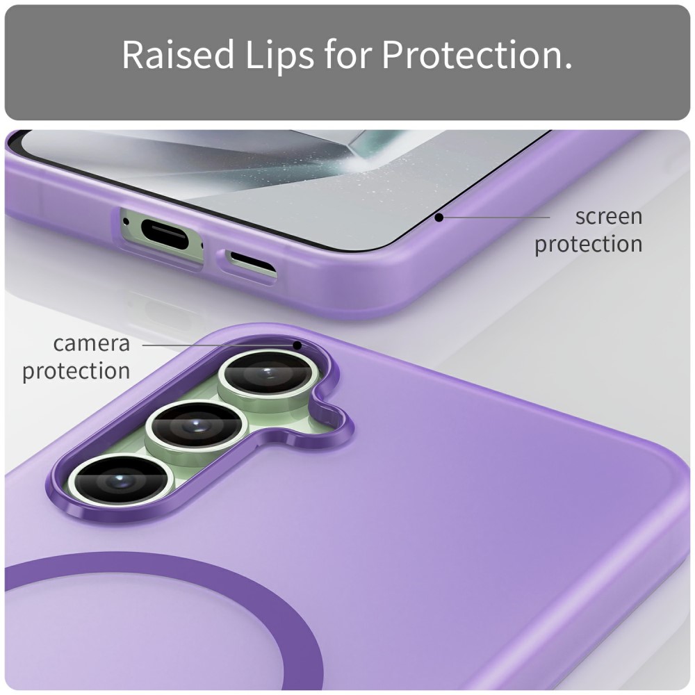 Kryt na Samsung Galaxy S24 FE gumový Magnetic (podpora MagSafe) fialový