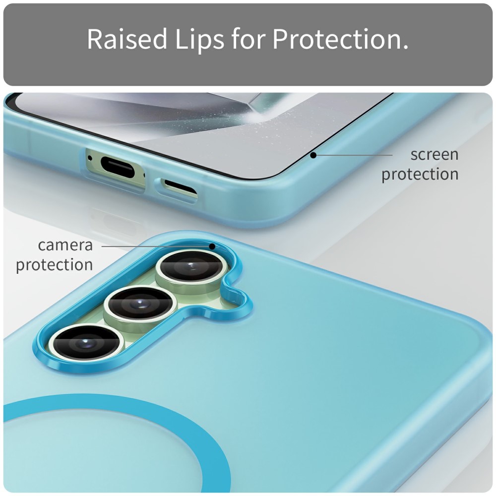 Kryt na Samsung Galaxy S24 FE gumový Magnetic (podpora MagSafe) modrý