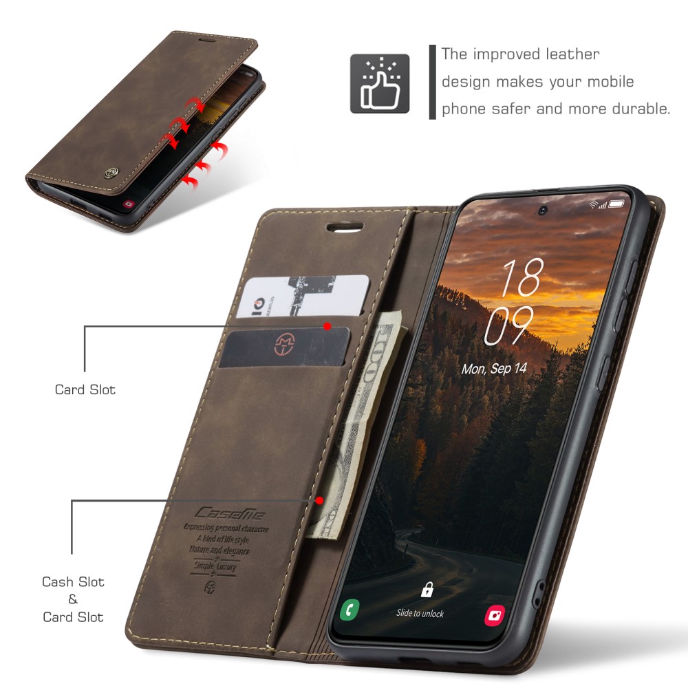 Pouzdro na Samsung Galaxy S24 FE CASEME hnědé