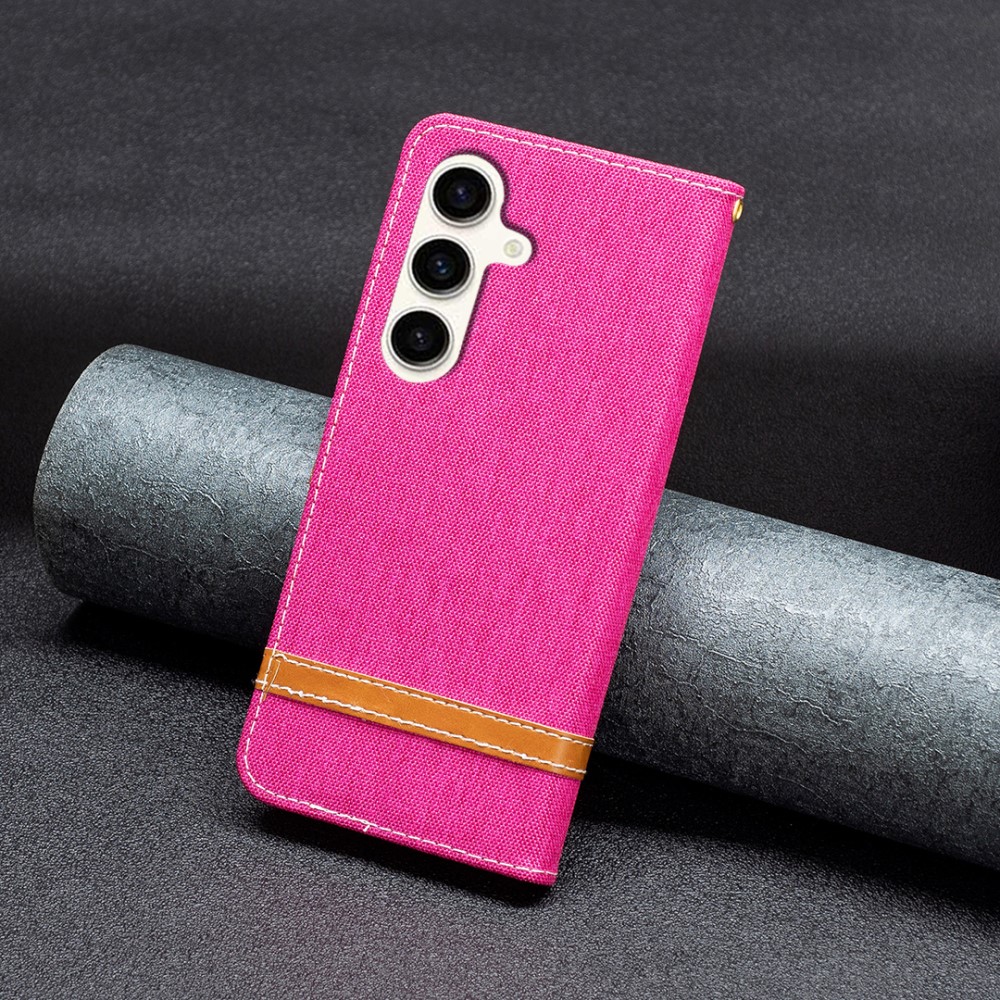 Pouzdro na Samsung Galaxy S23 FE Jeans růžové