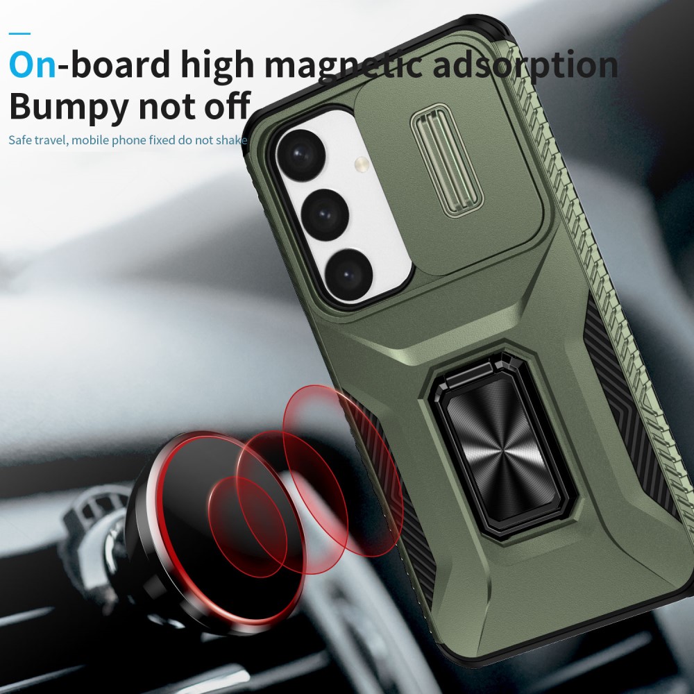 Kryt na Samsung Galaxy S25+ odolný s krytkou na fotoaparát zelený