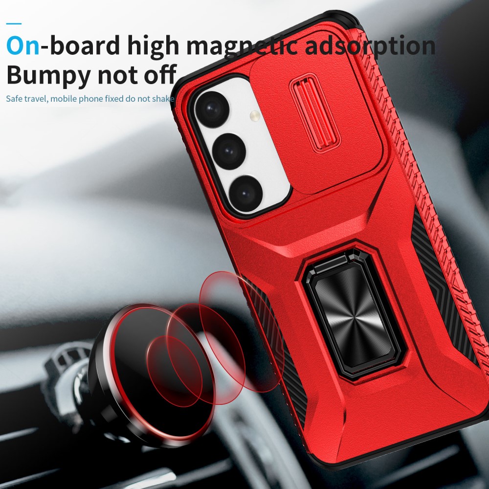 Kryt na Samsung Galaxy S25+ odolný s krytkou na fotoaparát červený