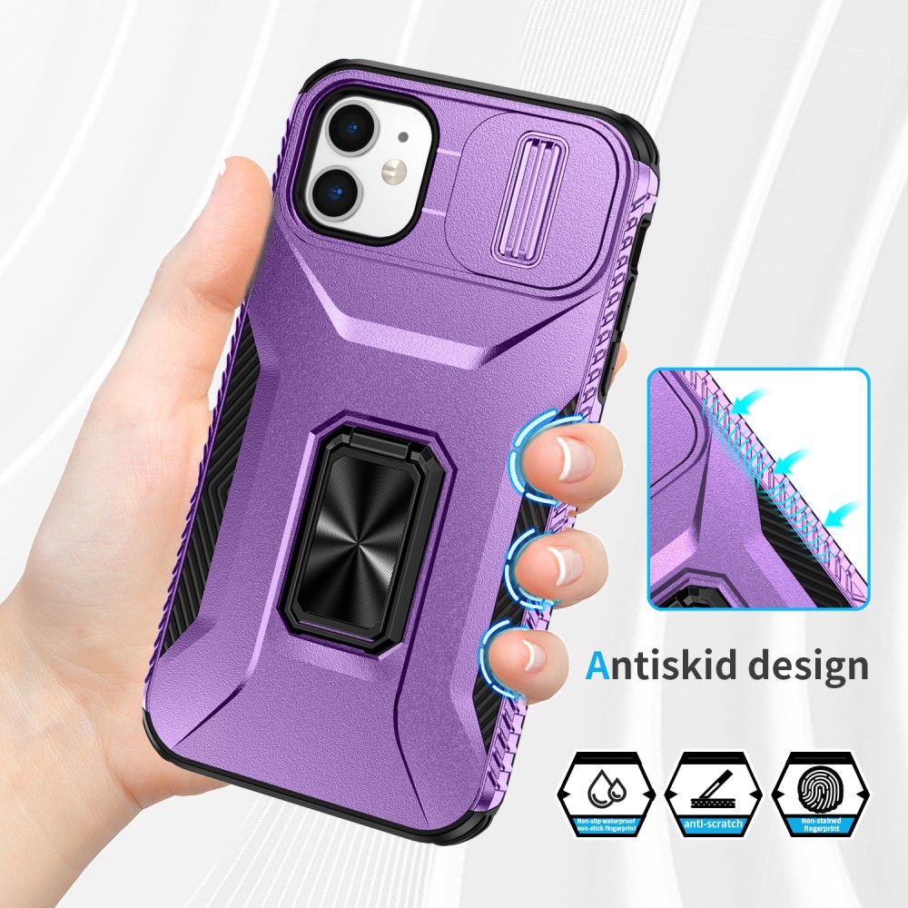 Kryt na iPhone 11 s krytkou na fotoaparát fialový