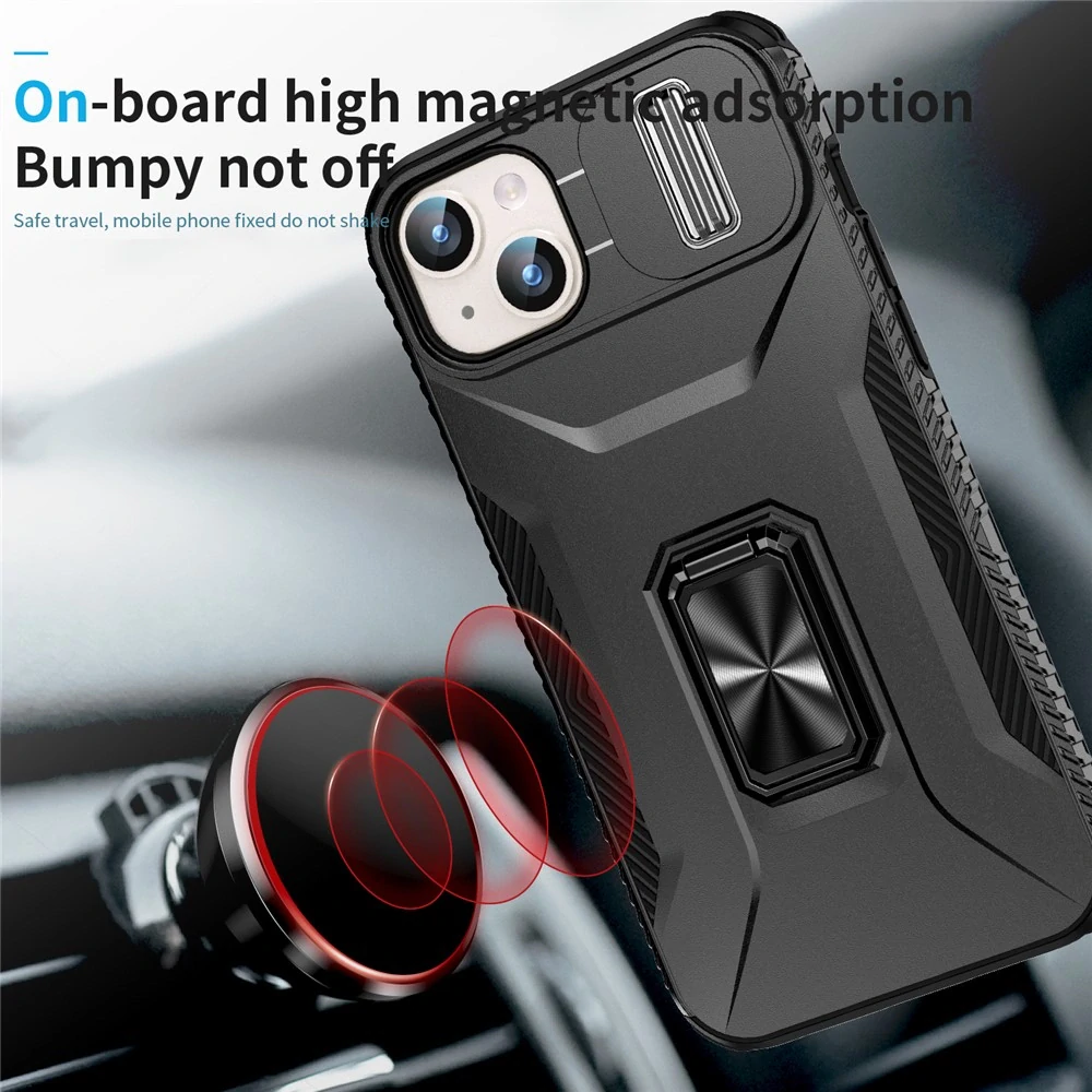 Kryt na iPhone 15 Plus odolný s krytkou na fotoaparát černý