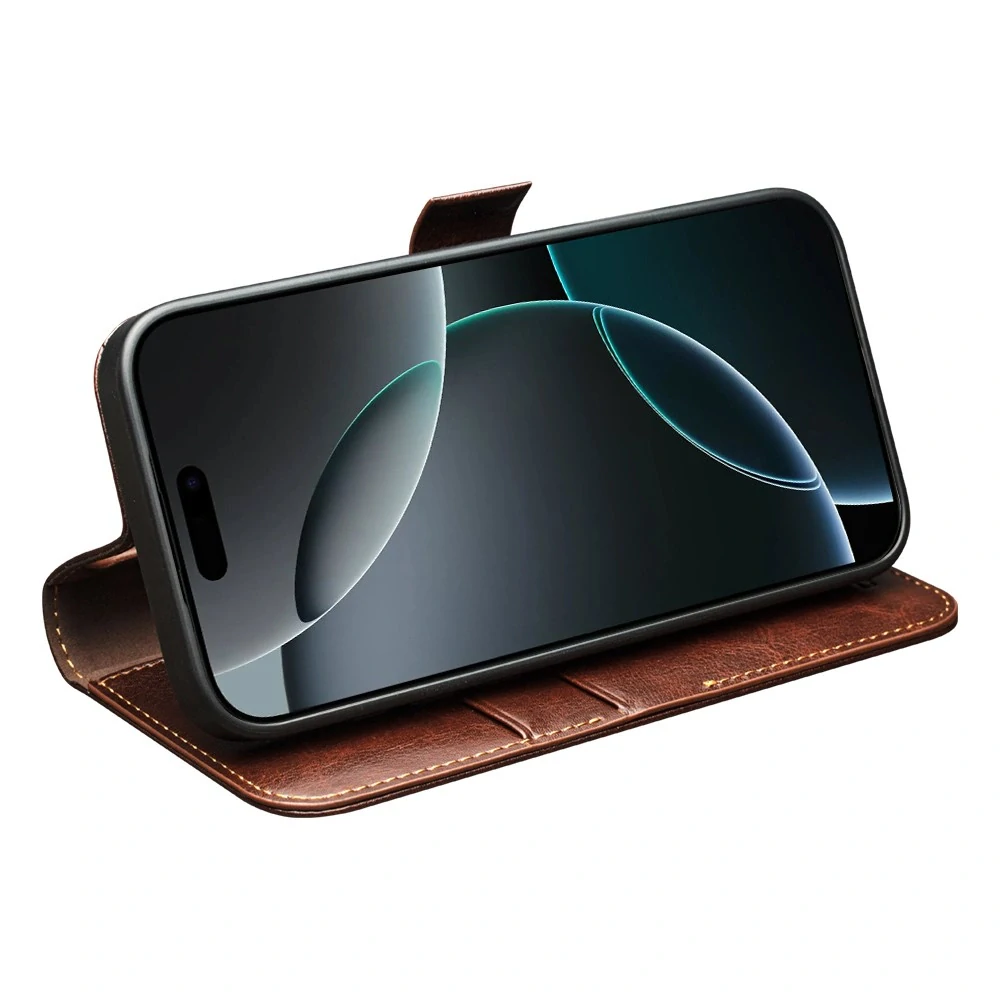 Pouzdro QIALINO na iPhone 17 Kožené hnědé