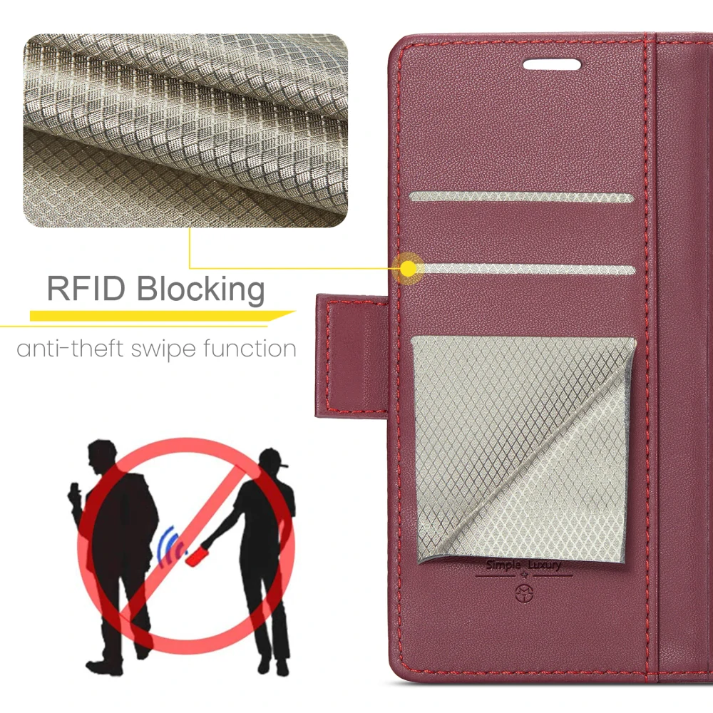 Pouzdro na iPhone 17 CASEME Smooth červené