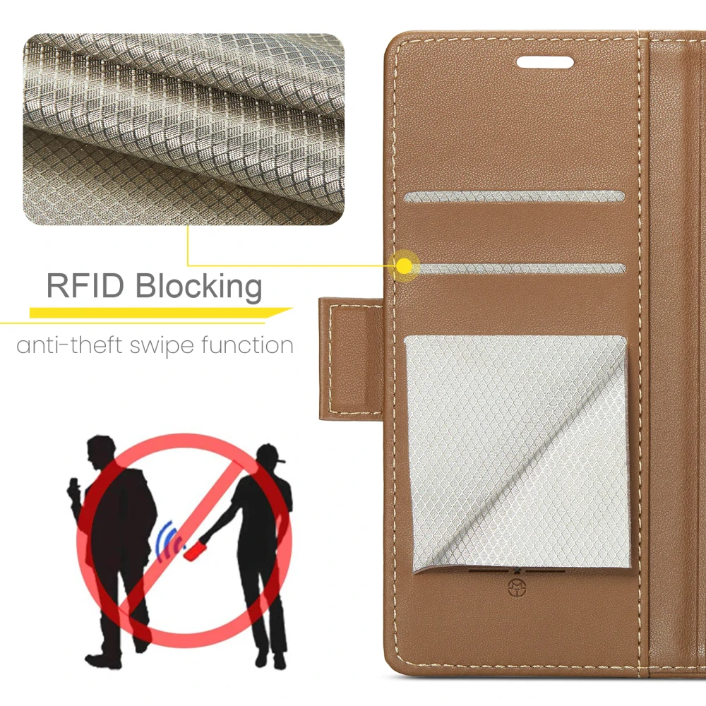 Pouzdro na iPhone 17 CASEME Smooth hnědé