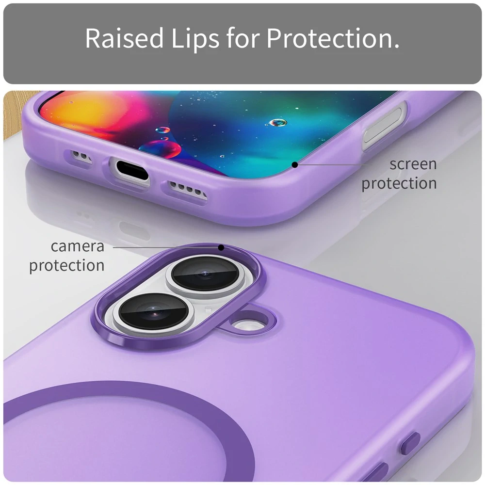 Kryt na iPhone 17 Candy s podporou MAGSAFE fialový