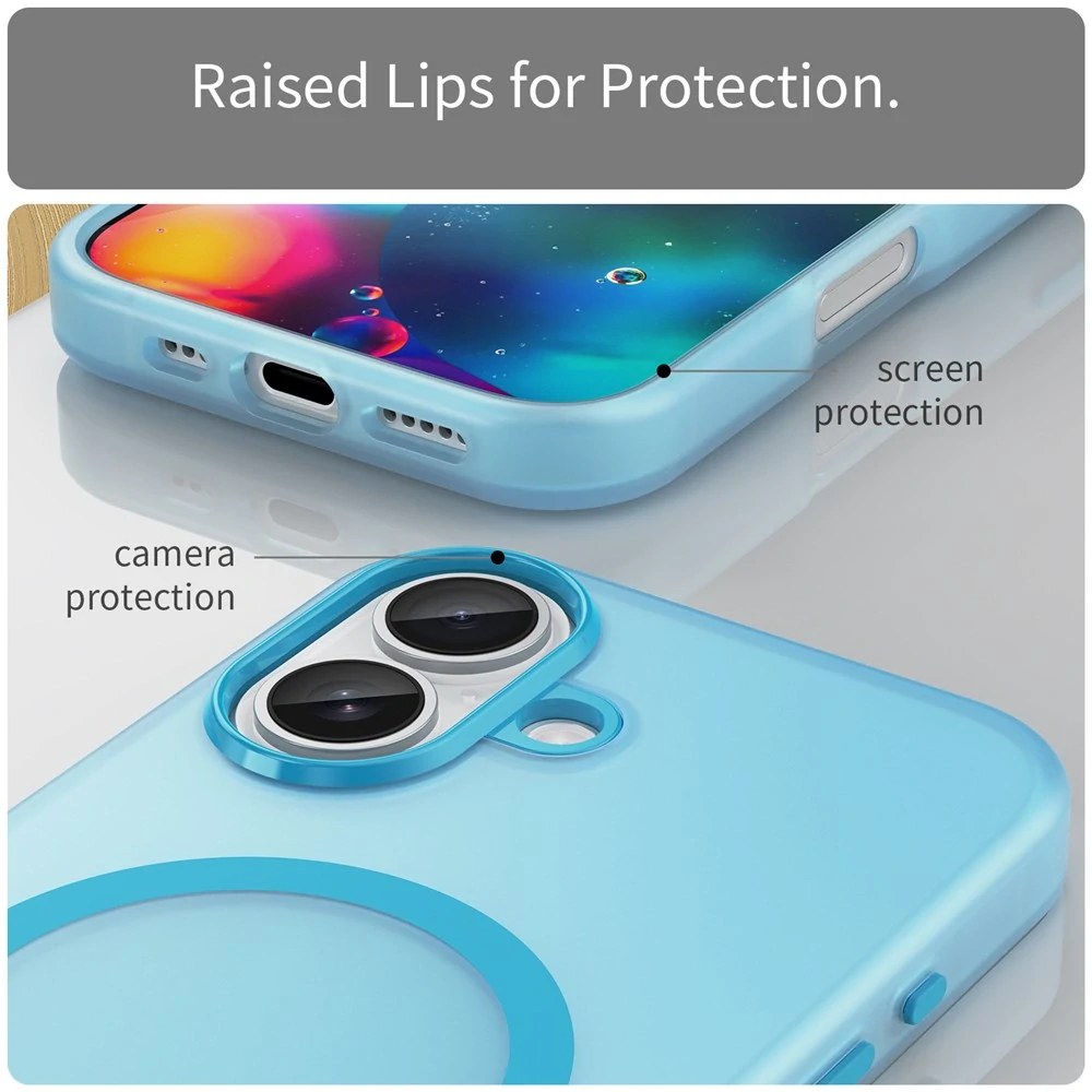 Kryt na iPhone 17 Candy s podporou MAGSAFE modrý
