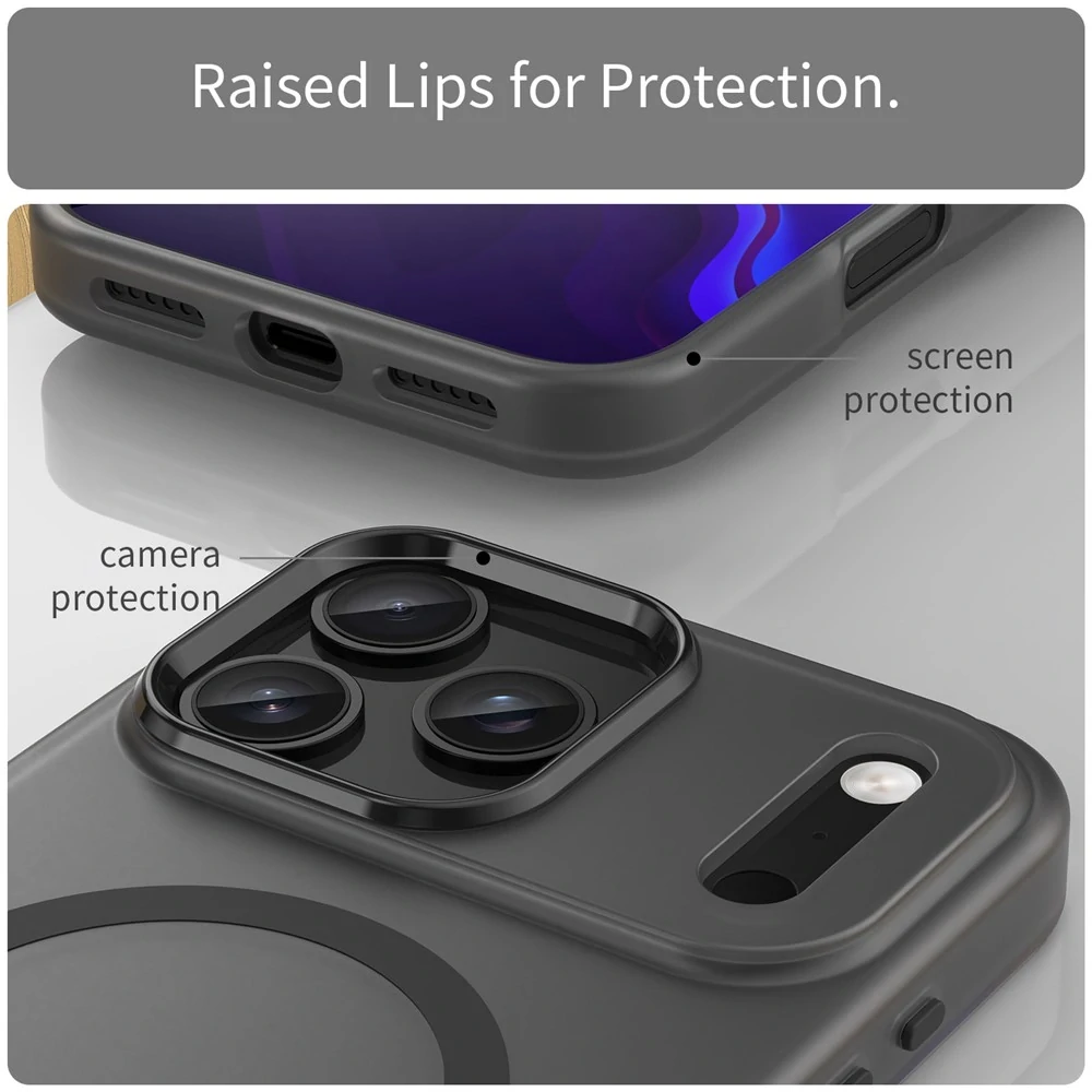 Kryt na iPhone 17 Pro Max Candy s podporou MAGSAFE černý