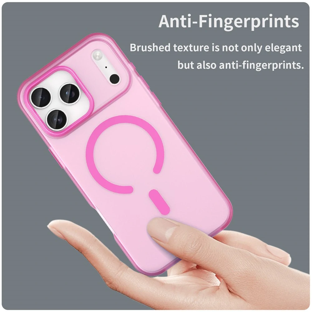 Kryt na iPhone 17 Pro Max Candy s podporou MAGSAFE růžový