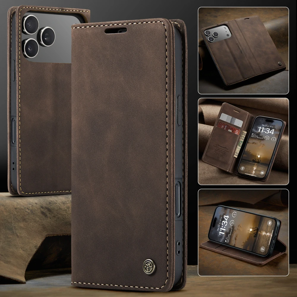 Pouzdro CASEME pro iPhone 17 Pro Max hnědé