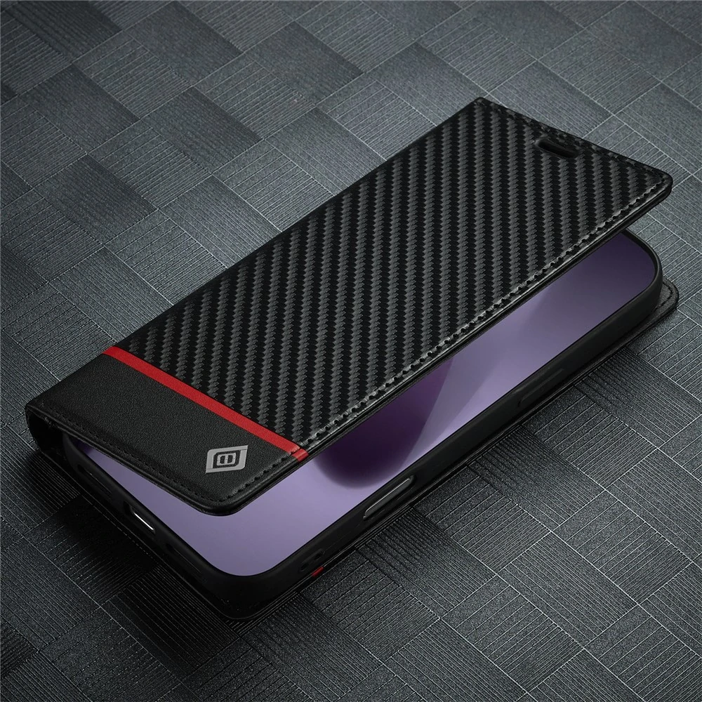 Pouzdro pro iPhone 17 Pro Max LC.IMEEKE Carbon Horizontal