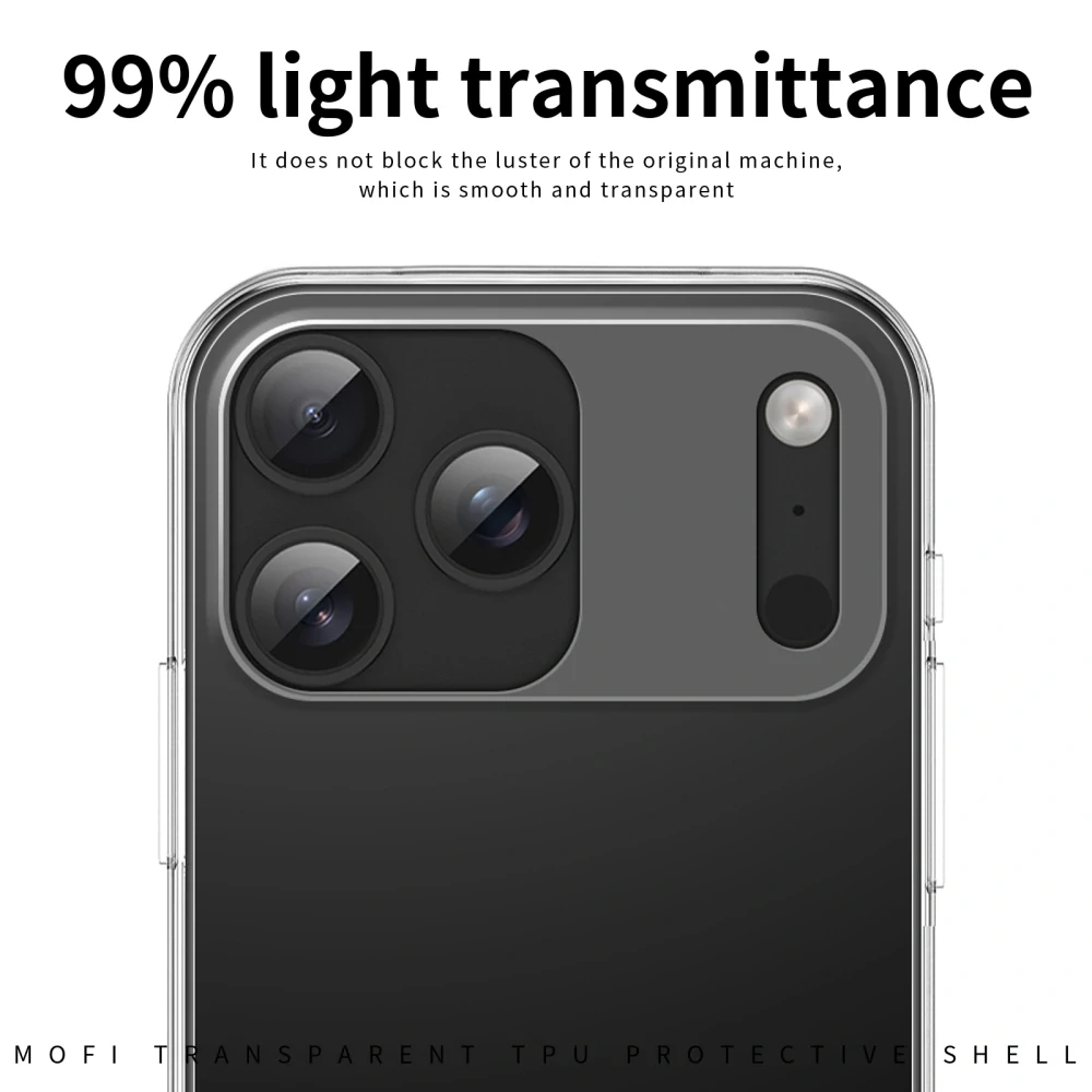 Kryt na iPhone 17 Pro Max Gumový Mofi čirý