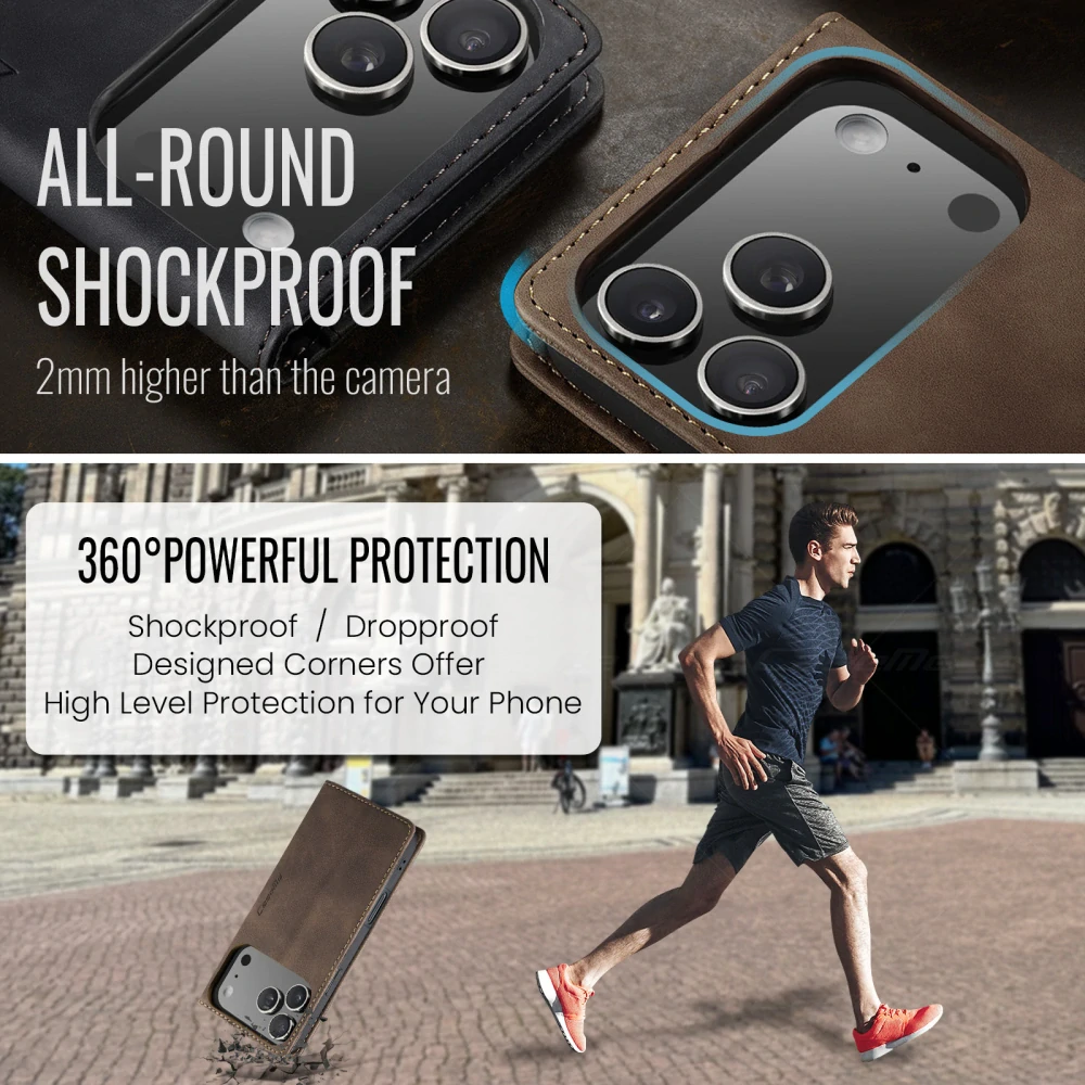 Pouzdro CASEME pro iPhone 17 Pro hnědé