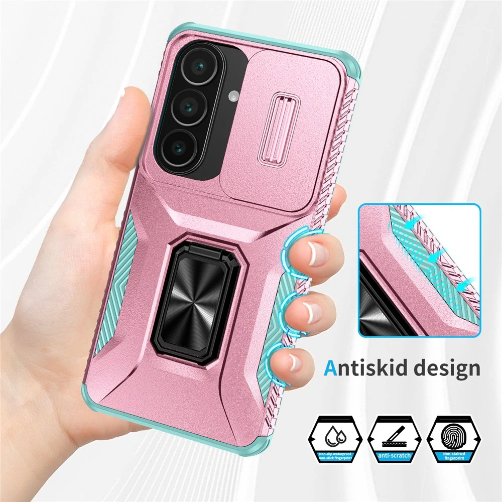 Kryt na Samsung Galaxy S26 odolný s krytkou na fotoaparát růžový