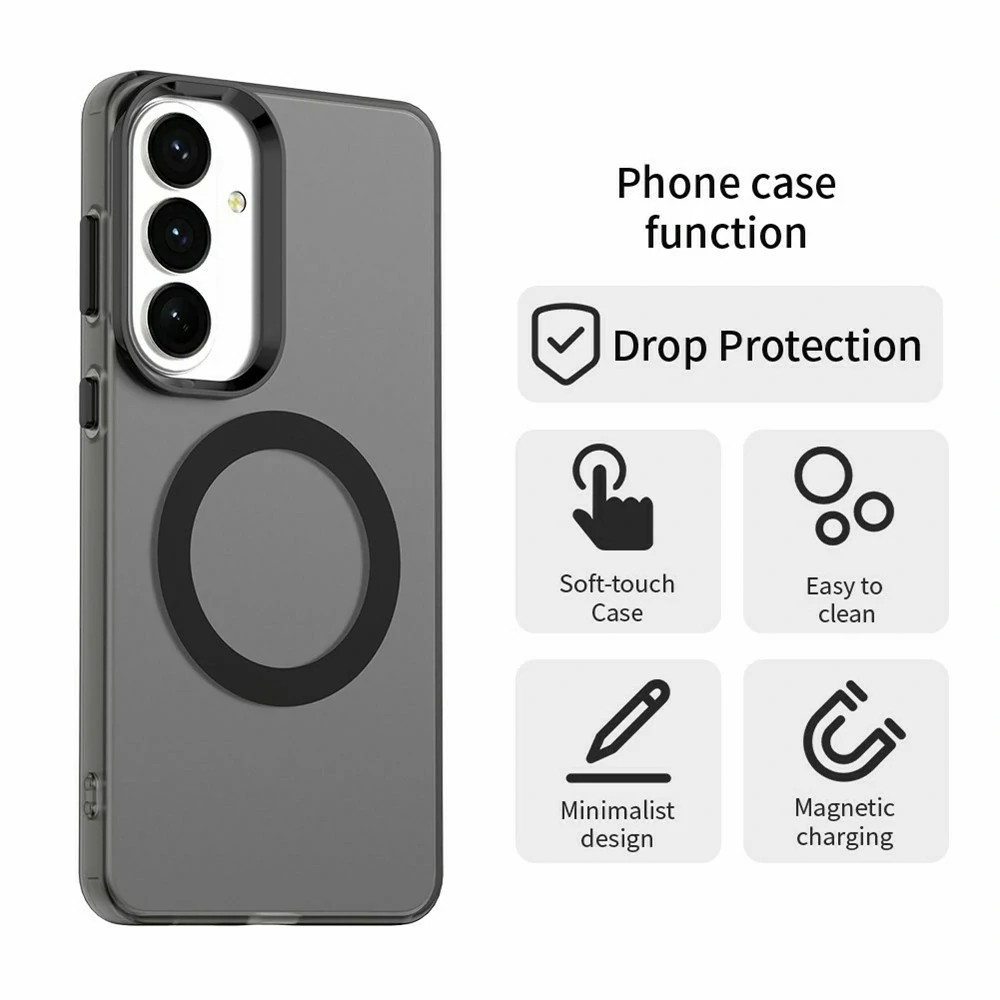 Kryt na Samsung Galaxy S26 gumový Magnetic (podpora MagSafe) černý