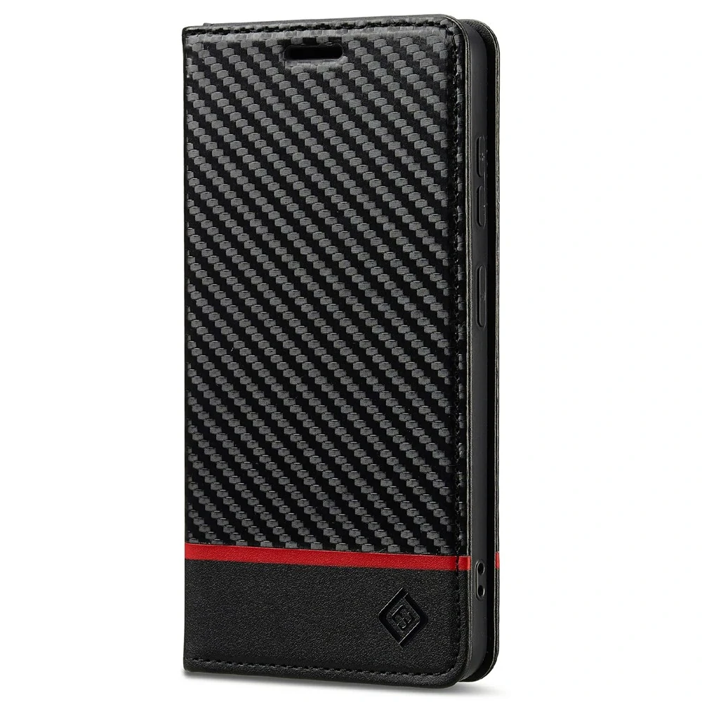 Pouzdro na Samsung Galaxy S26 LC.IMEEKE Carbon horizontal