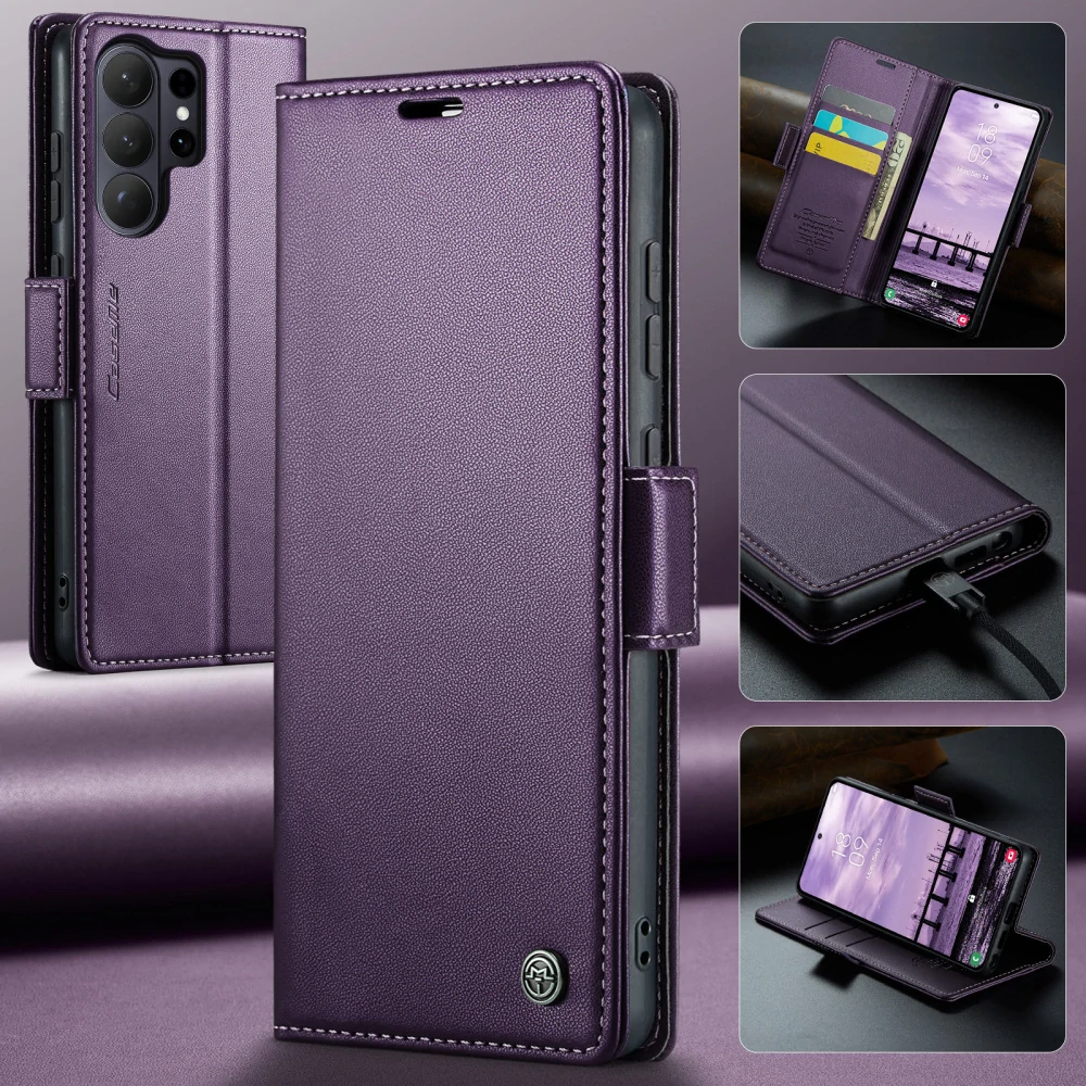 Pouzdro na Samsung Galaxy S26 Ultra CASEME smooth fialové