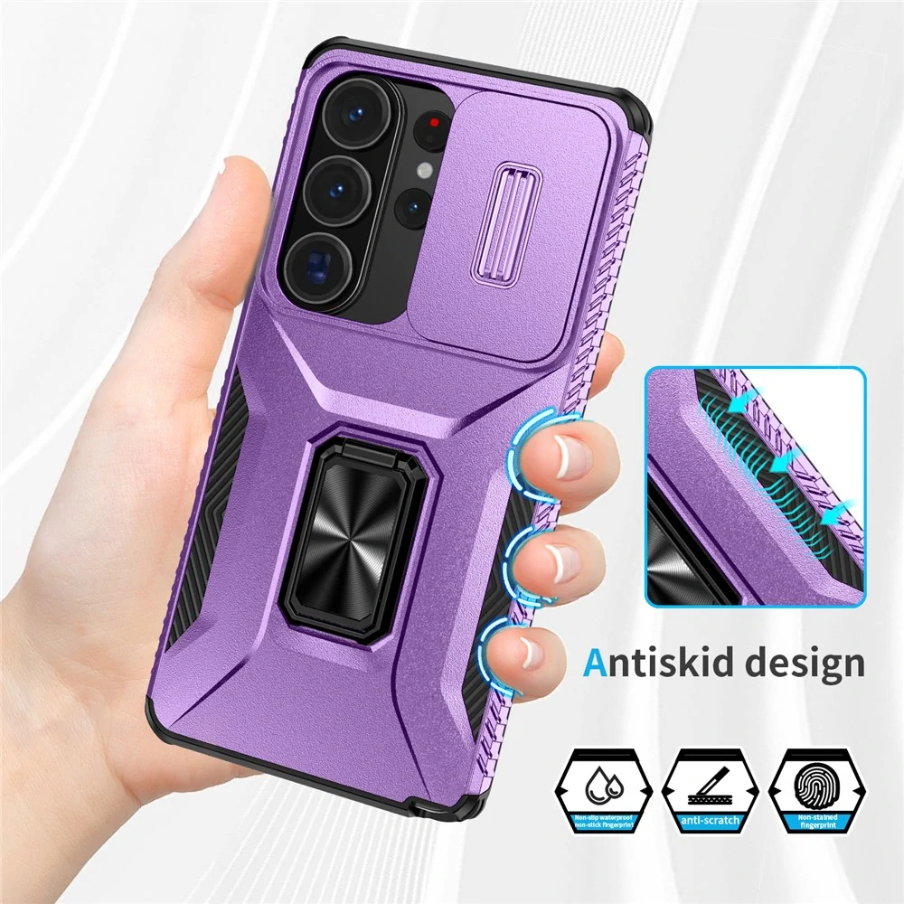 Kryt na Samsung Galaxy S26 Ultra odolný s krytkou na fotoaparát fialový
