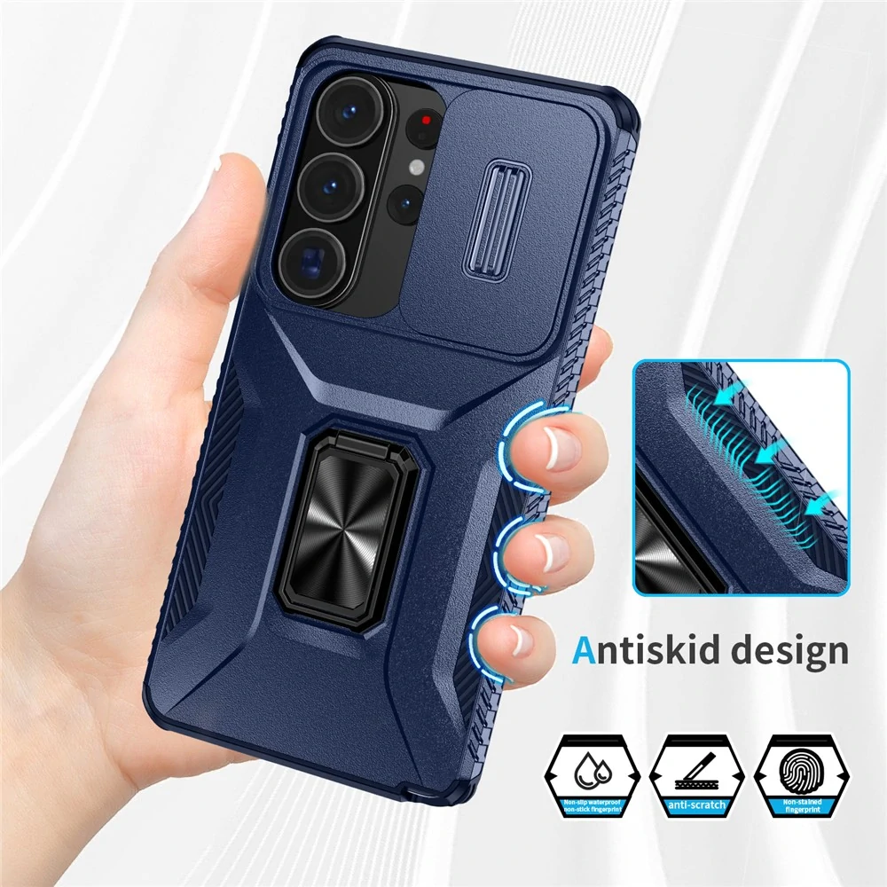 Kryt na Samsung Galaxy S26 Ultra odolný s krytkou na fotoaparát modrý