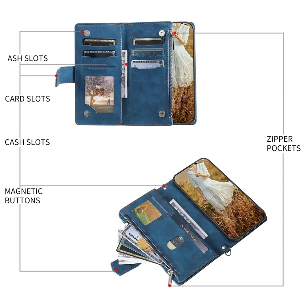 Pouzdro na Samsung Galaxy S26 Ultra Luxury Double Layer modré
