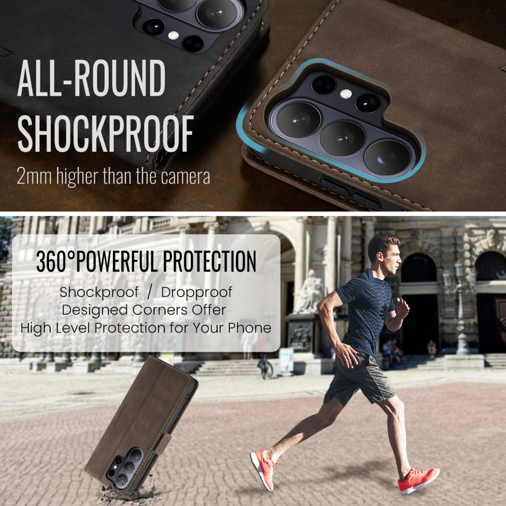 Pouzdro na Samsung Galaxy S26 Ultra CASEME hnědé