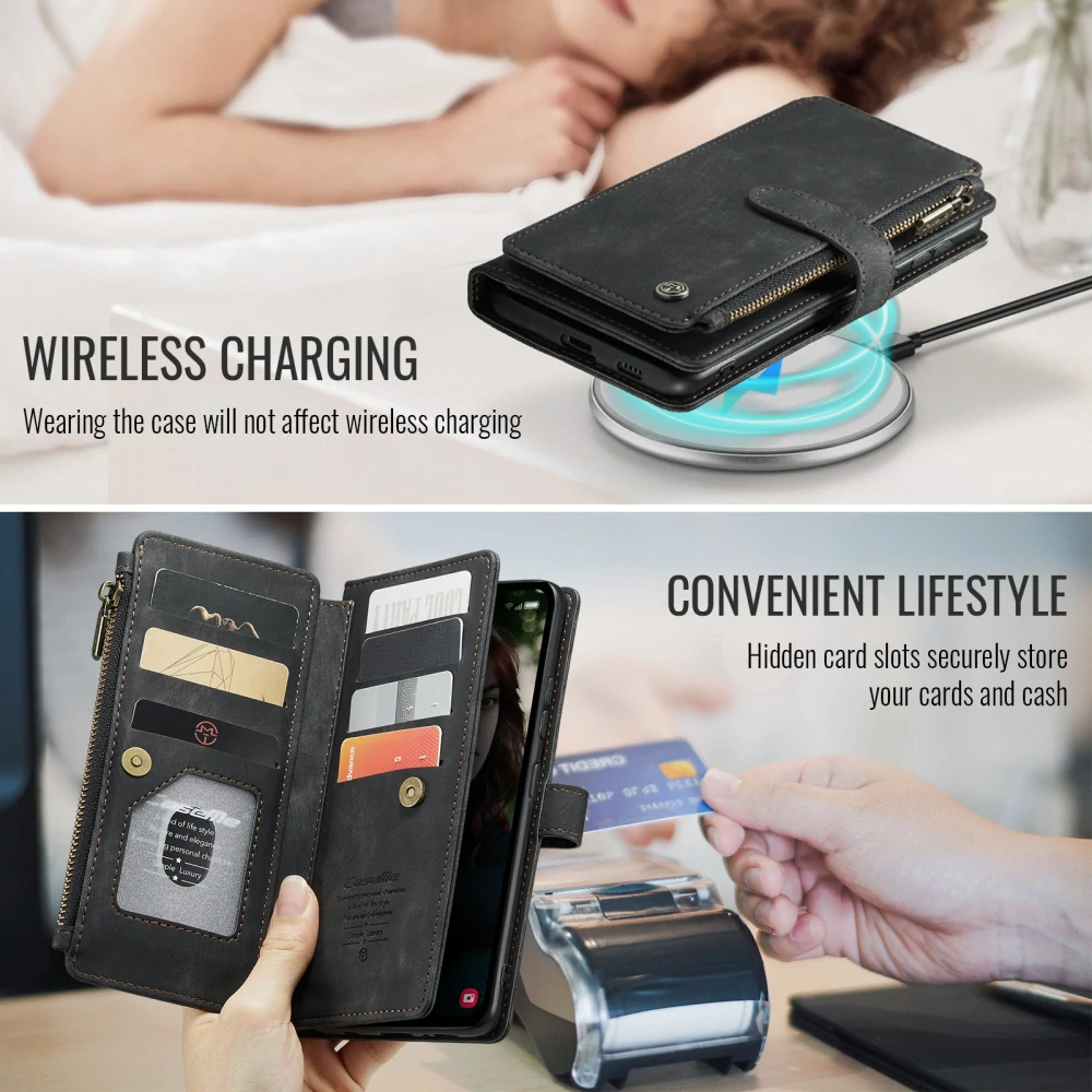 Pouzdro na Samsung Galaxy S25 FE CASEME Deluxe černé
