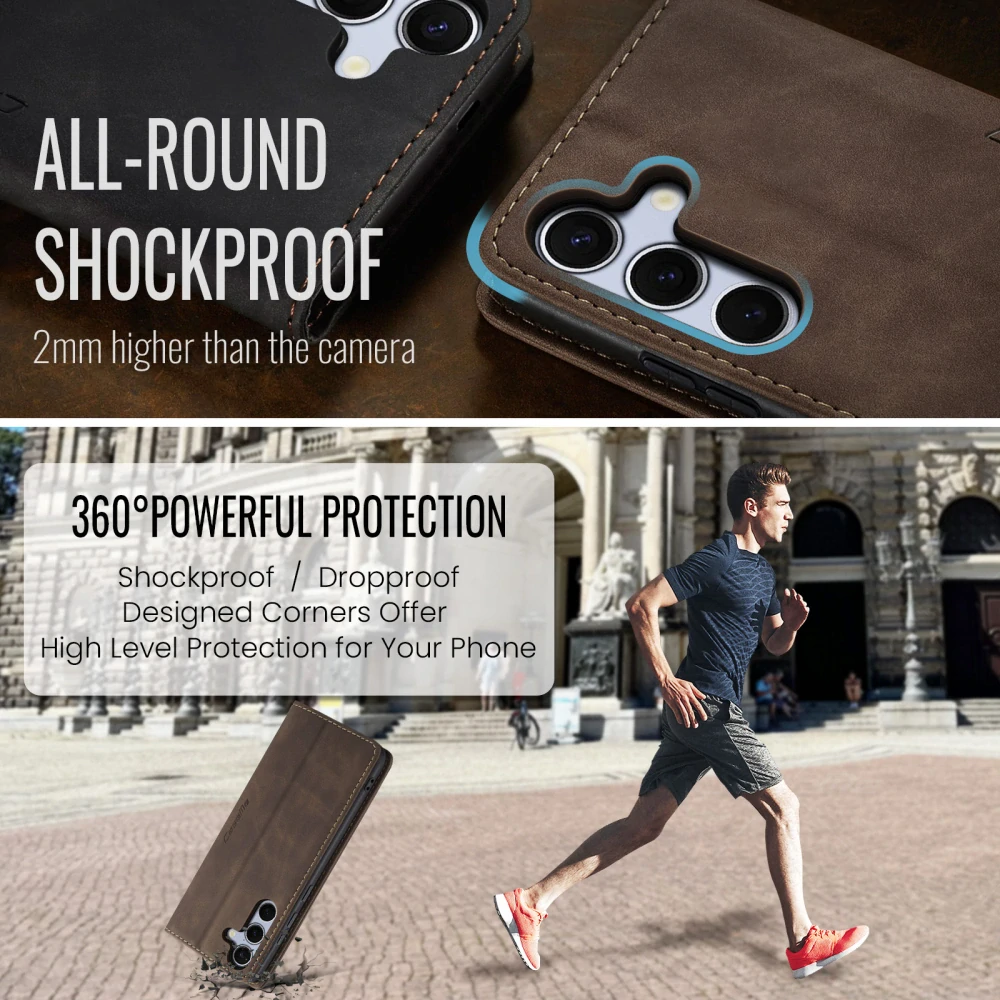 Pouzdro na Samsung Galaxy S25 FE CASEME hnědé