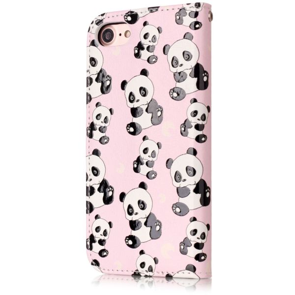 Pouzdro na iPhone 7 / 8 / SE ( 2020 / 2022 ) Panda růžové