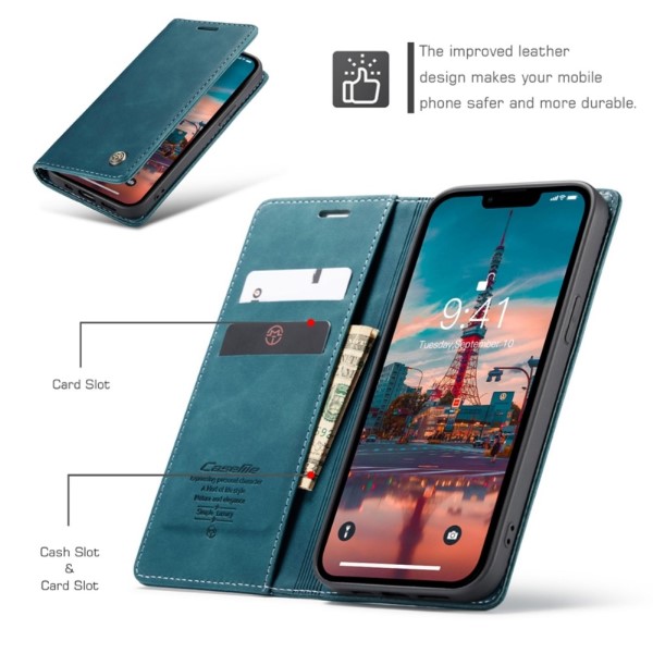 Pouzdro CASEME pro iPhone 14 modré