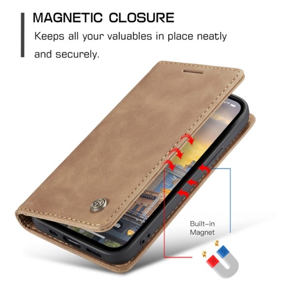 Pouzdro CASEME pro iPhone 14 Pro hnědé