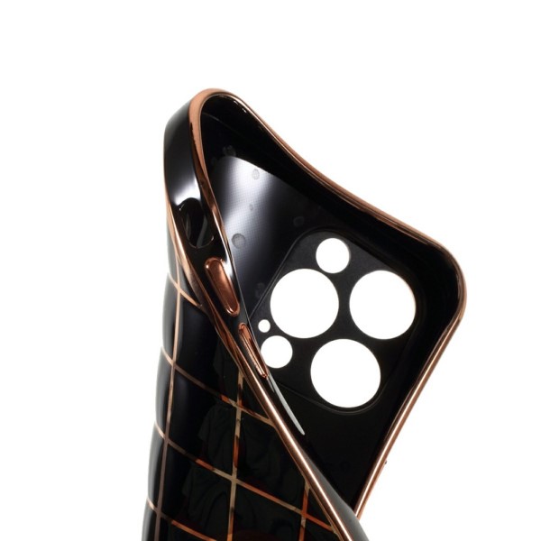 Kryt na iPhone 14 Pro Luxury rhombus černý