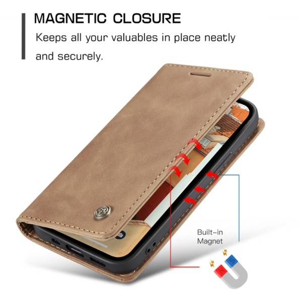 Pouzdro CASEME pro iPhone 14 hnědé