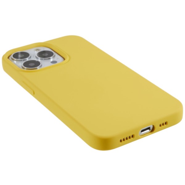Kryt na iPhone 12 Pro Max gumový žlutý