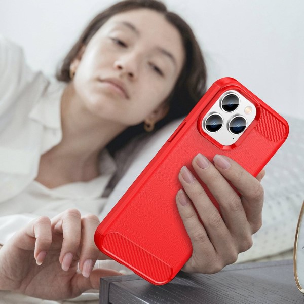 Kryt na iPhone 14 Pro Max Carbon červený