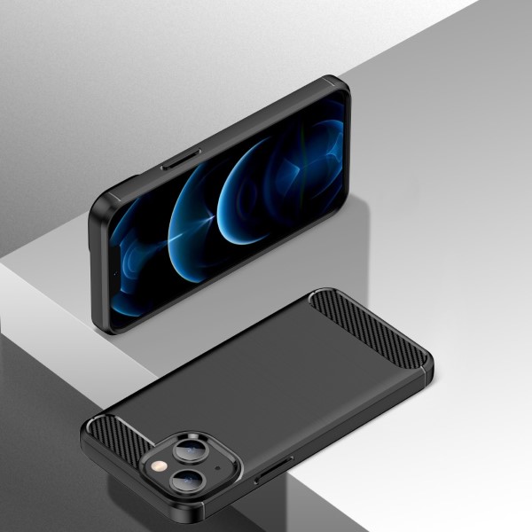 Kryt na iPhone 13 Mini gumový Carbon černý