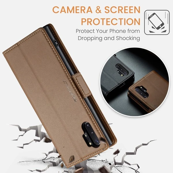 Pouzdro na Samsung Galaxy Note 10 Plus CASEME smooth hnědé