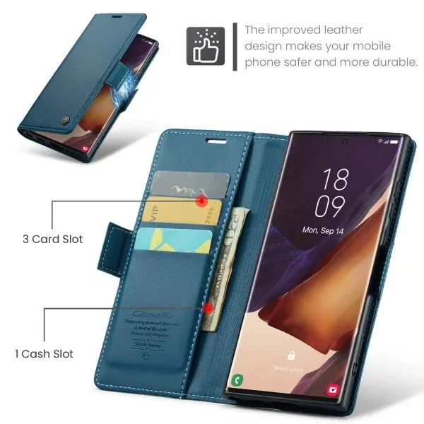 Pouzdro na Samsung Galaxy Note 20 Ultra CASEME smooth modré