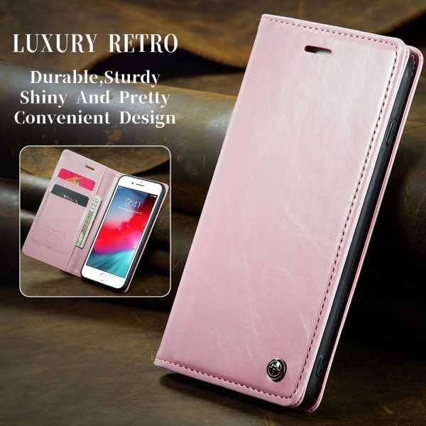 Pouzdro na iPhone 7 Plus / 8 Plus Retro waxy růžové