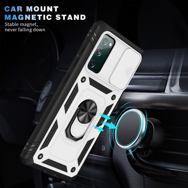 Kryt na Samsung Galaxy S20 FE odolný s krytkou na fotoaparát bílý