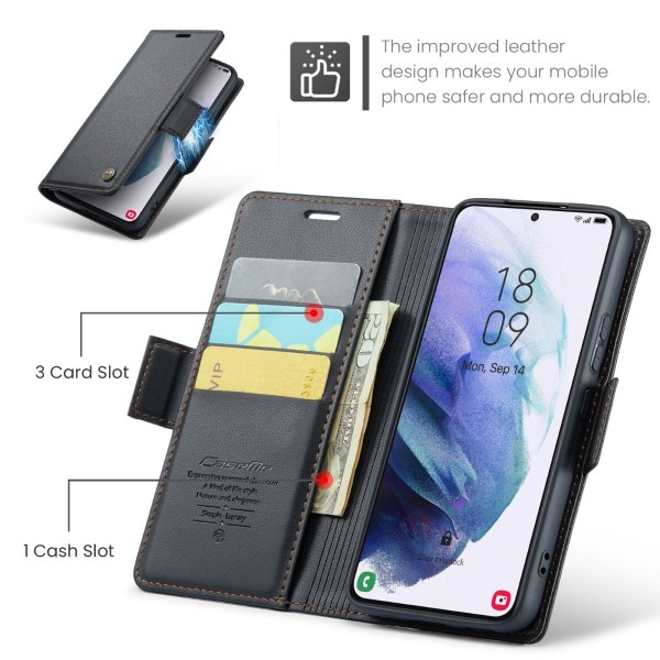 Pouzdro na Samsung Galaxy S21 CASEME smooth černé
