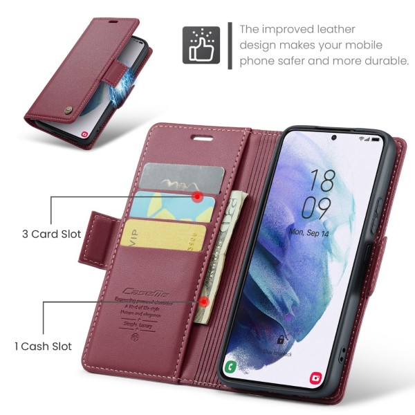 Pouzdro na Samsung Galaxy S21 CASEME smooth červené