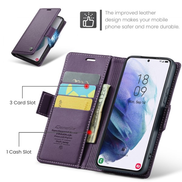 Pouzdro na Samsung Galaxy S21 CASEME smooth fialové