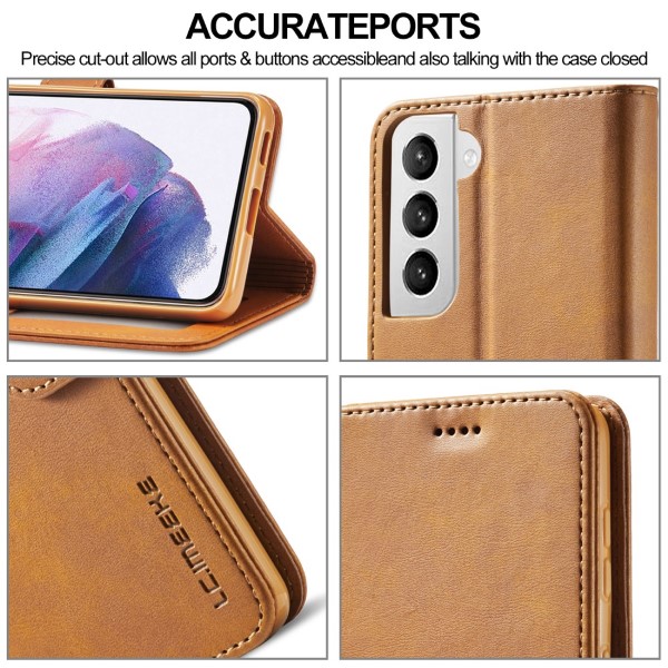 Pouzdro LC.IMEEKE pro Samsung Galaxy S21 světle hnědé