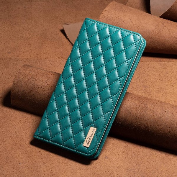 Pouzdro na Samsung Galaxy S21 Ultra Binfen Luxury zelené
