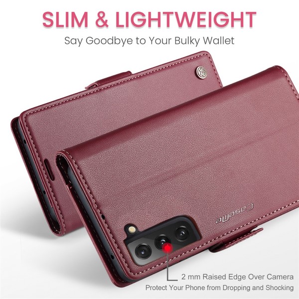 Pouzdro na Samsung Galaxy S21 FE CASEME smooth červené