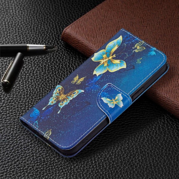 Pouzdro pro iPhone 13 Pro Max Motýl modré