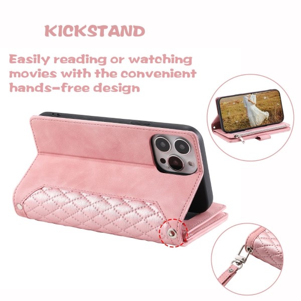Pouzdro pro iPhone 13 Pro Max Luxury Double Layer růžový